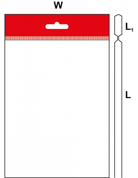 BOPP Sáček 100x35EŽlutý+250/30 μm 250Ks - Eurozávěs s výztuhou | Obaly a sáčky C&C Líně