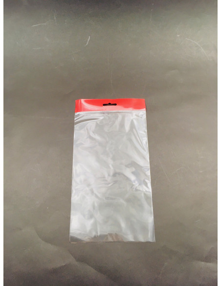 BOPP Sáček 150x35EČervený+250/30 μm 250Ks - Eurozávěs s výztuhou | Obaly a sáčky C&C Líně