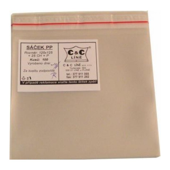 Pošetka PP 125x125+25CH+P/70µm