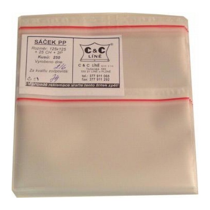 Pošetka PP 125x125+25CH+2P/70µm