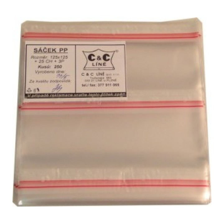 Pošetka PP 125x125+25CH+3P/70µm
